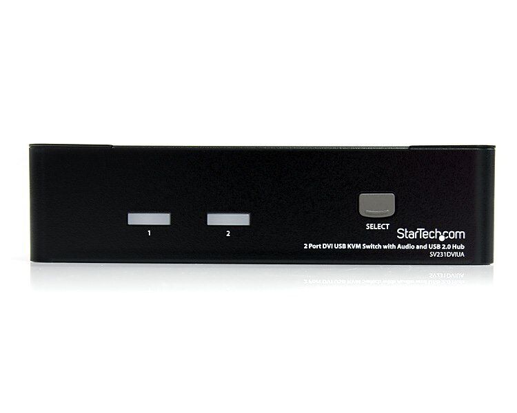 StarTech SV231DVIUA 2 Port DVI USB KVM Switch Audio Keyboard Mouse Monitor Audio