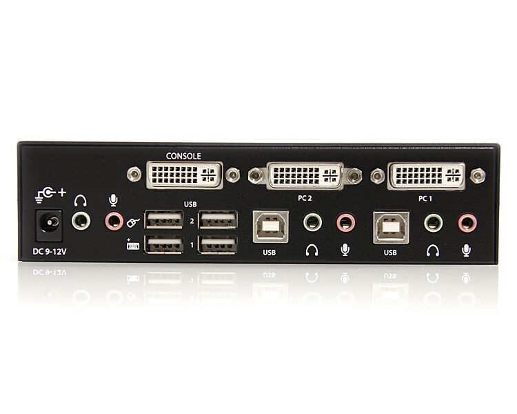 StarTech SV231DVIUA 2 Port DVI USB KVM Switch Audio Keyboard Mouse Monitor Audio