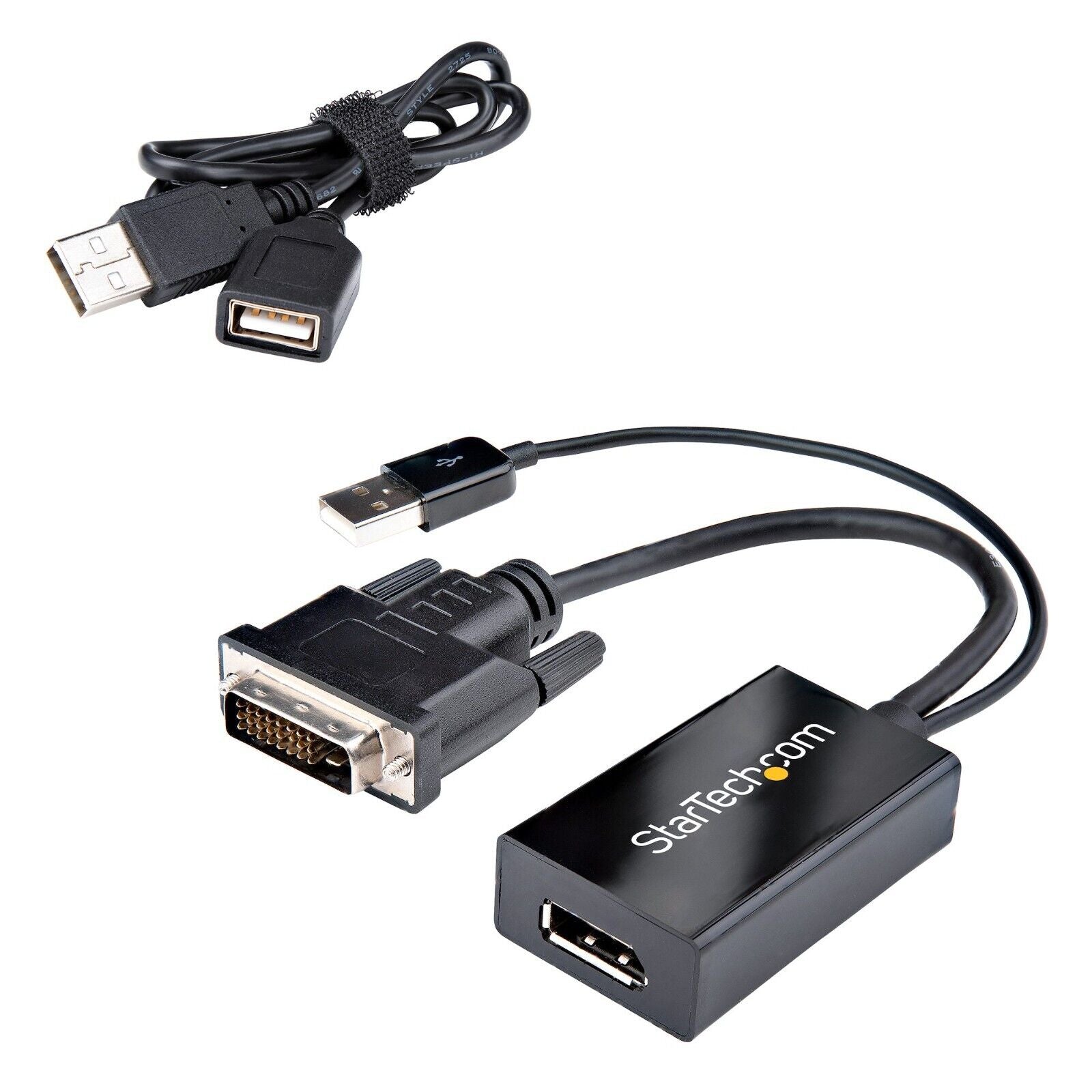 StarTech DVI2DP2 DVI to DisplayPort Adapter with USB Power - DVI-D to DP Video