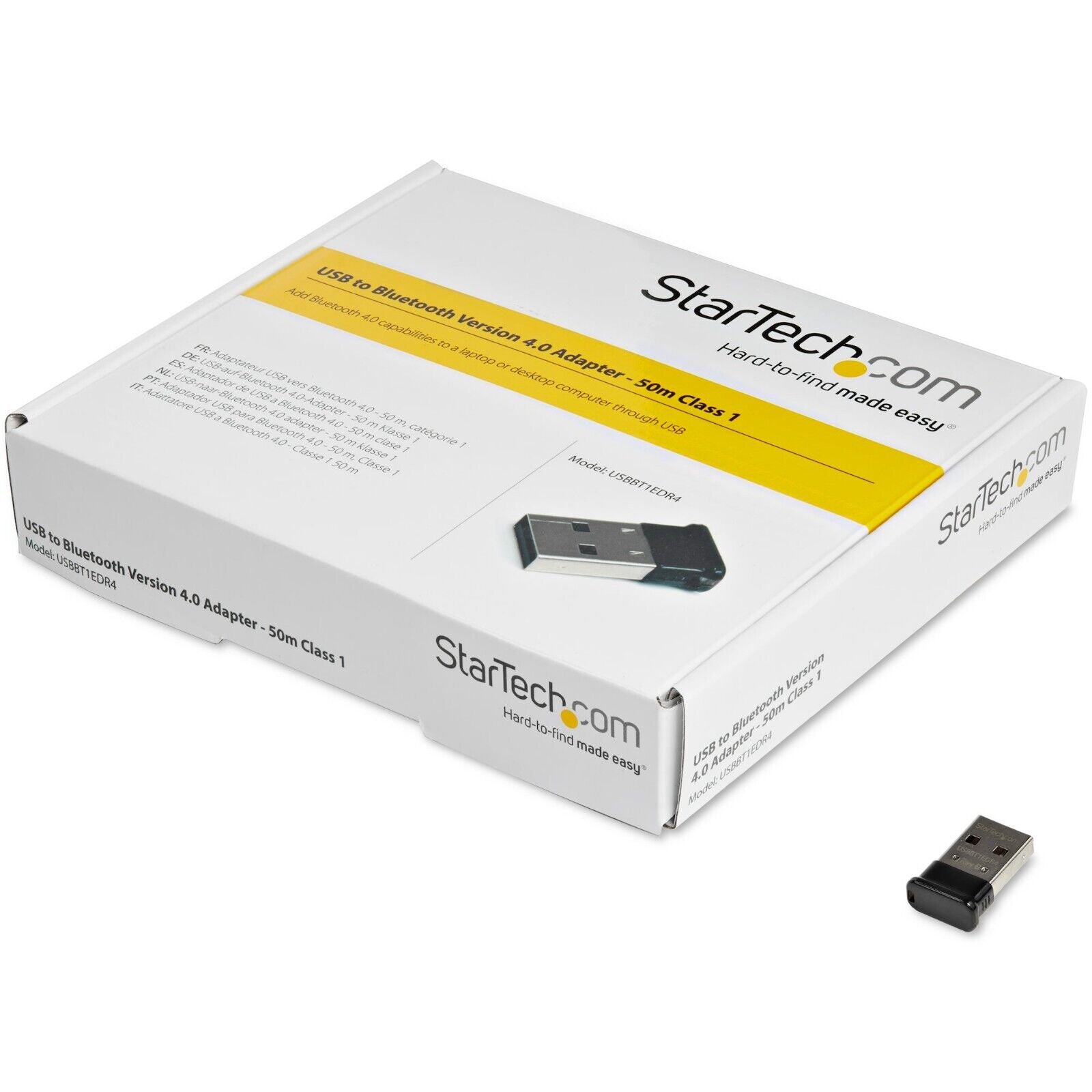 StarTech USBBT2EDR4 Mini USB Bluetooth 4.0 Adapter - 10m (33ft) Class 2 EDR