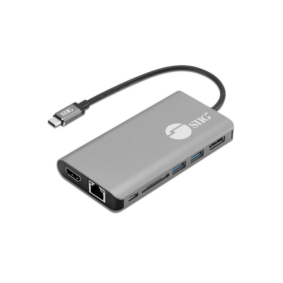 SIIG JU-DK0F11-S1 USB-C MST Video with Hub, LAN and PD 3.0 Docking