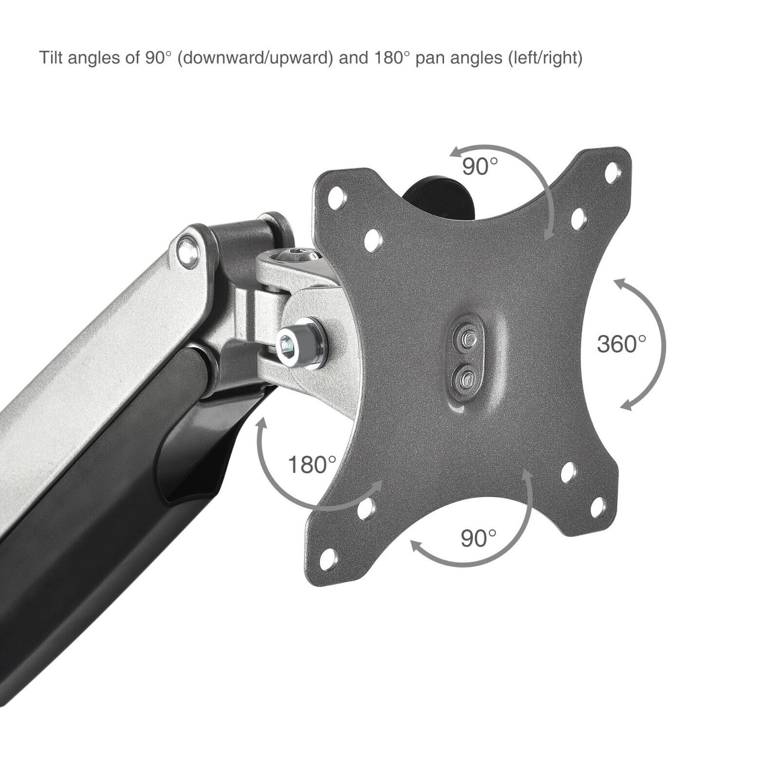 SIIG CE-MT2E12-S1 High Premium Aluminum Gas Spring Desk Mount - Dual Monitor