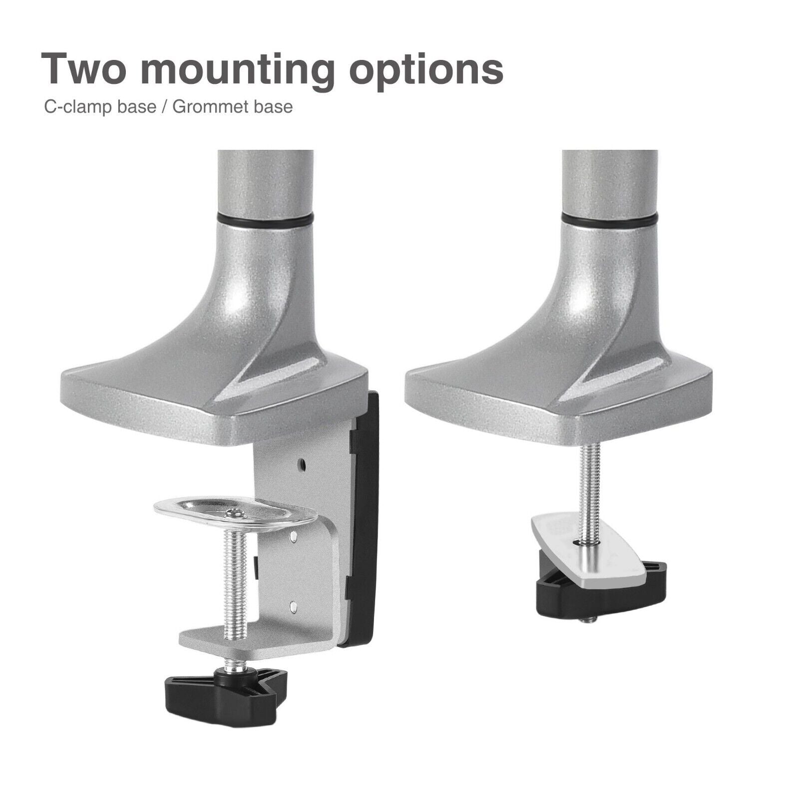 SIIG CE-MT2E12-S1 High Premium Aluminum Gas Spring Desk Mount - Dual Monitor