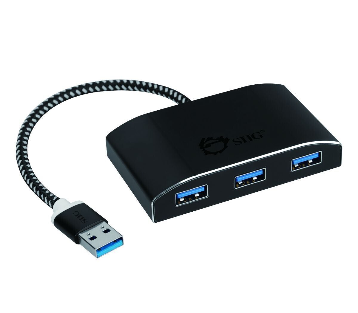 SIIG JU-H40F12-S1 SuperSpeed USB 3.0 4-Port Powered Hub - USB - External