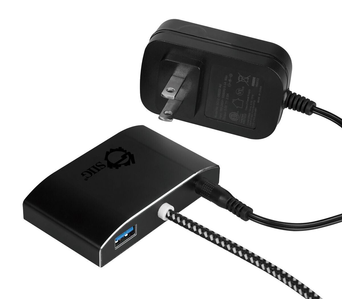 SIIG JU-H40F12-S1 SuperSpeed USB 3.0 4-Port Powered Hub - USB - External