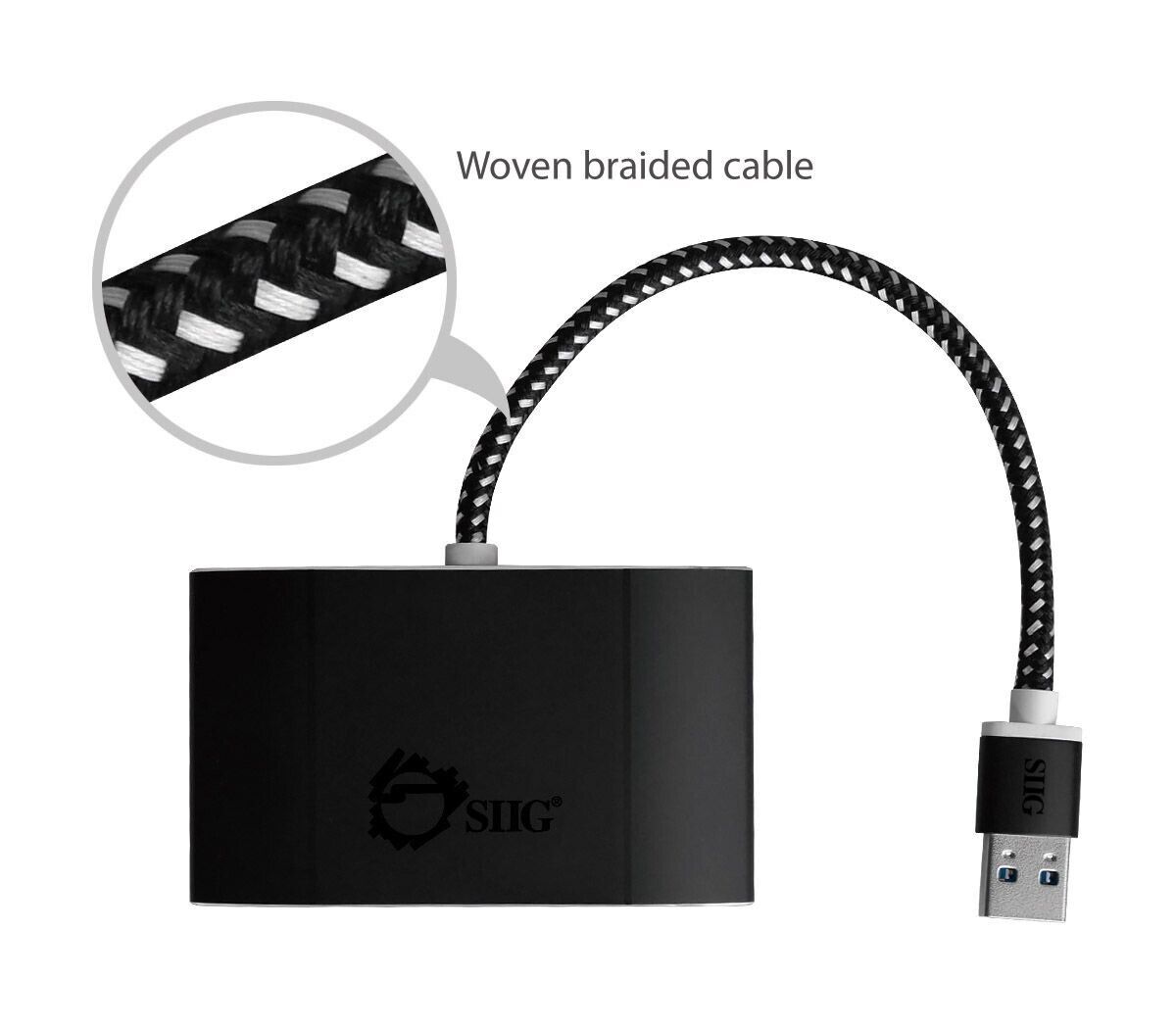 SIIG JU-H40F12-S1 SuperSpeed USB 3.0 4-Port Powered Hub - USB - External