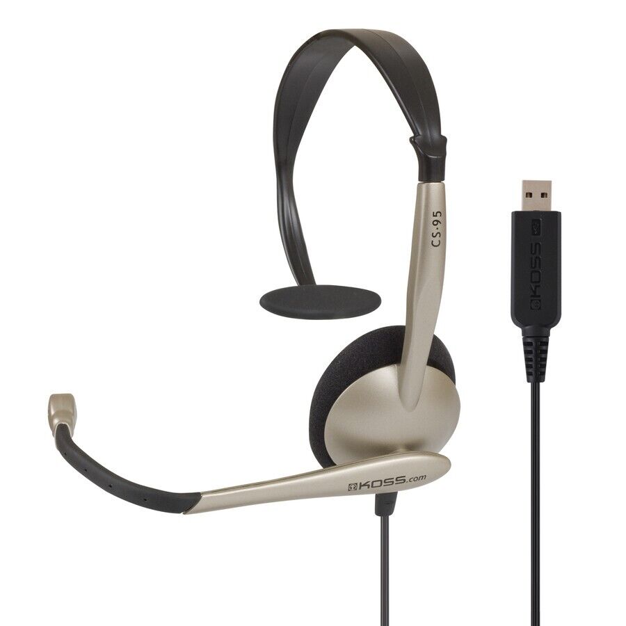 Koss CS95 USB Communication Headsets - Mono - USB - Wired - 32 Ohm - 30 Hz