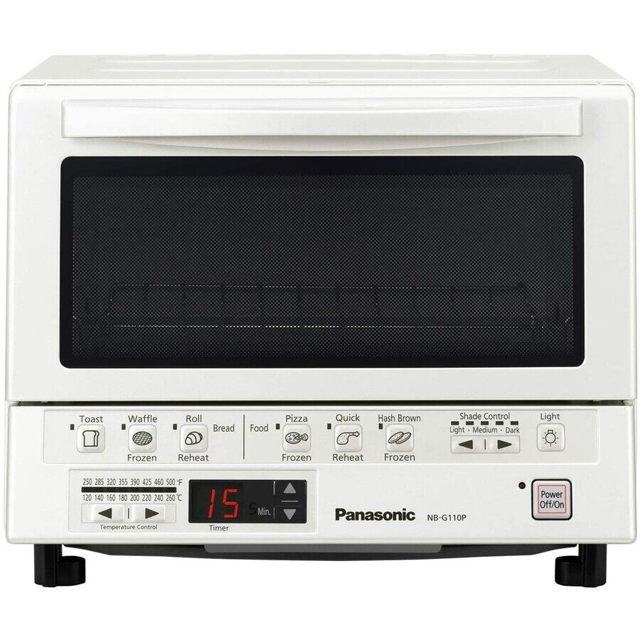 Panasonic NB-G110PW FlashXpress 1300 Watt G110PW 4 Slice Toaster Oven With