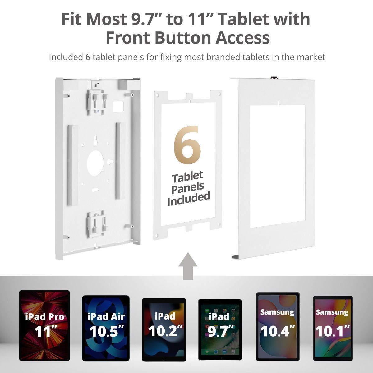 SIIG CE-MT3N11-S1 Lockable Countertop Kiosk Stand for iPad - Aluminum, Steel