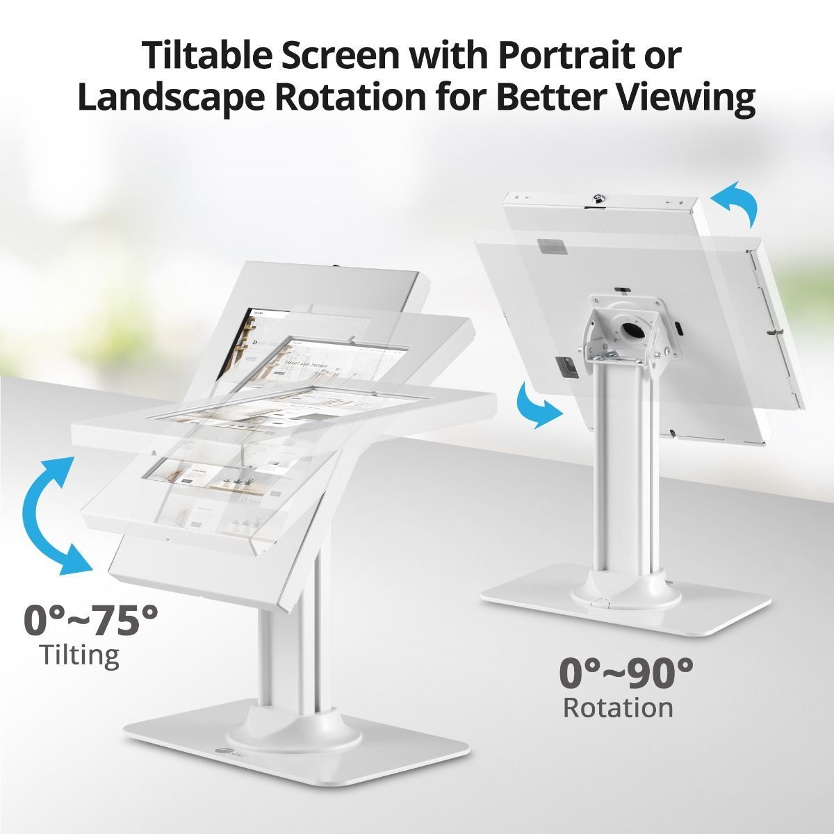 SIIG CE-MT3N11-S1 Lockable Countertop Kiosk Stand for iPad - Aluminum, Steel