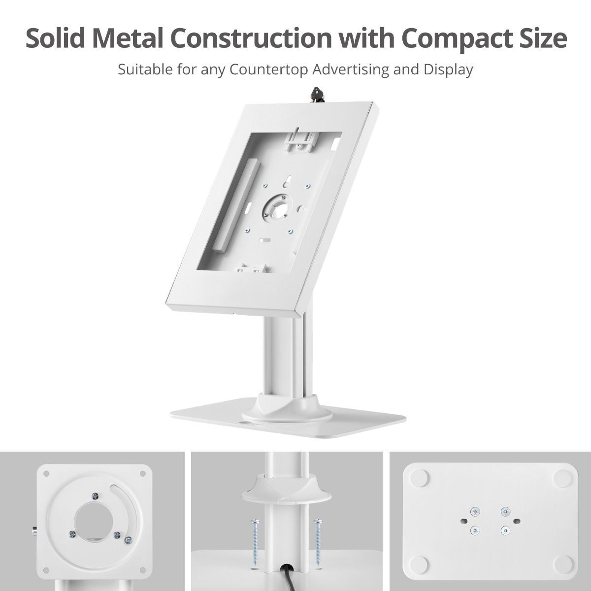 SIIG CE-MT3N11-S1 Lockable Countertop Kiosk Stand for iPad - Aluminum, Steel