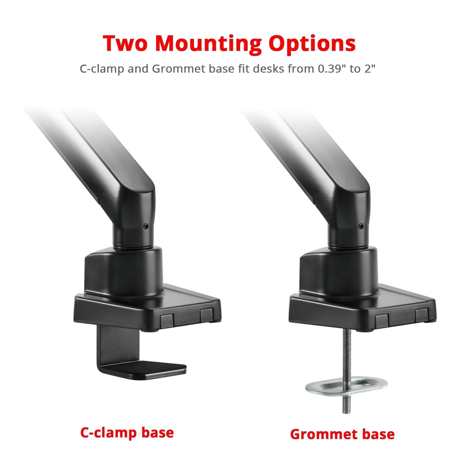 SIIG CE-MT2T12-S1 Aluminum Mechanical Spring Single Monitor Arm Mount