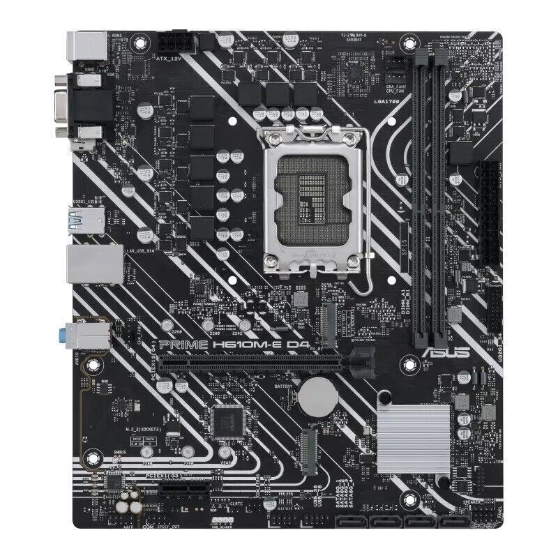 ASUS PRIME H610M-E D4-CSM Motherboard H610 LGA1700 Max 64GB DDR4 Display Port/