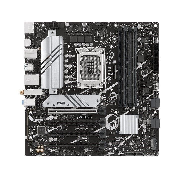 ASUS PRIME B760M-A AX Motherboard B760 LGA1700 Max.128GB DDR5 PCIe mATX Retail
