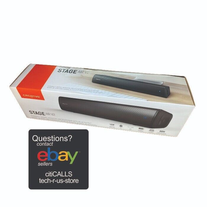 Creative 51MF8395AA000 Speaker STAGE AIR V2 Compact Undermonitor Soundbar