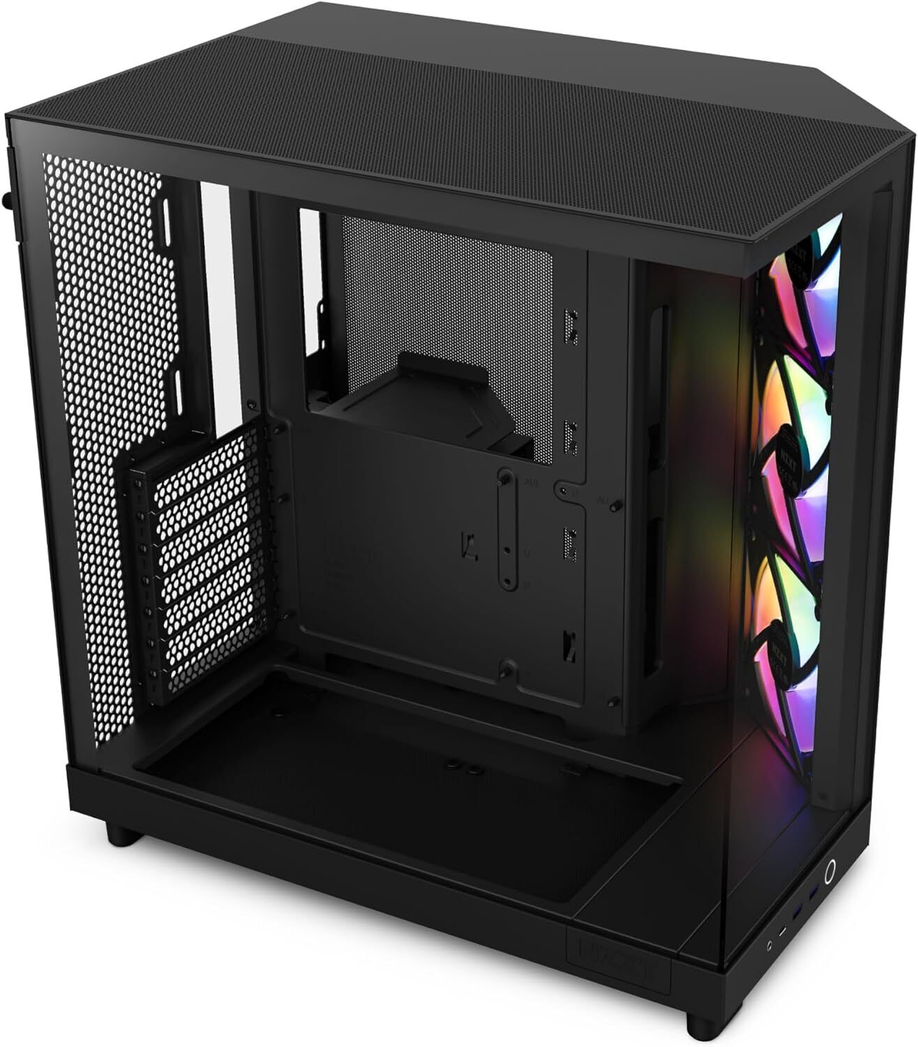NZXT CC-H61FB-R1 Computer Case H6 Flow RGB Mid-Tower ATX Steel Tempered Glass