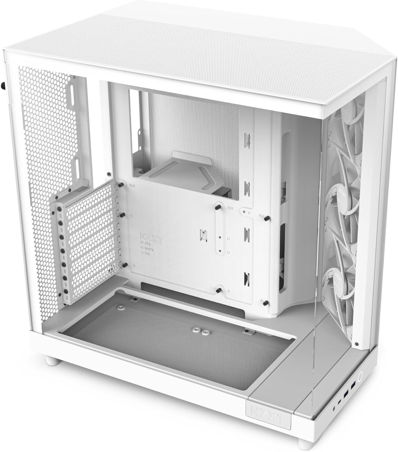 NZXT CC-H61FW-01 Computer Case H6 Flow ATX Mid-Tower SGCC Steel Tempered Glass
