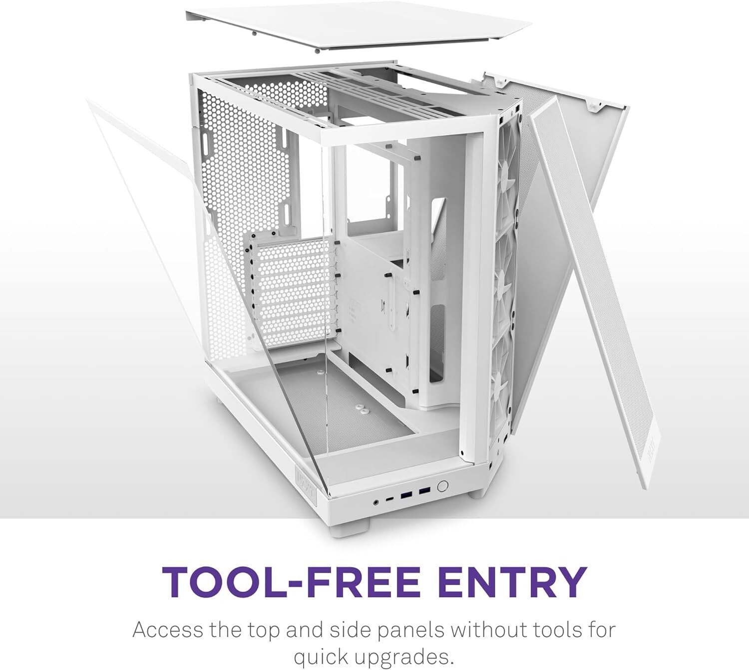 NZXT CC-H61FW-01 Computer Case H6 Flow ATX Mid-Tower SGCC Steel Tempered Glass