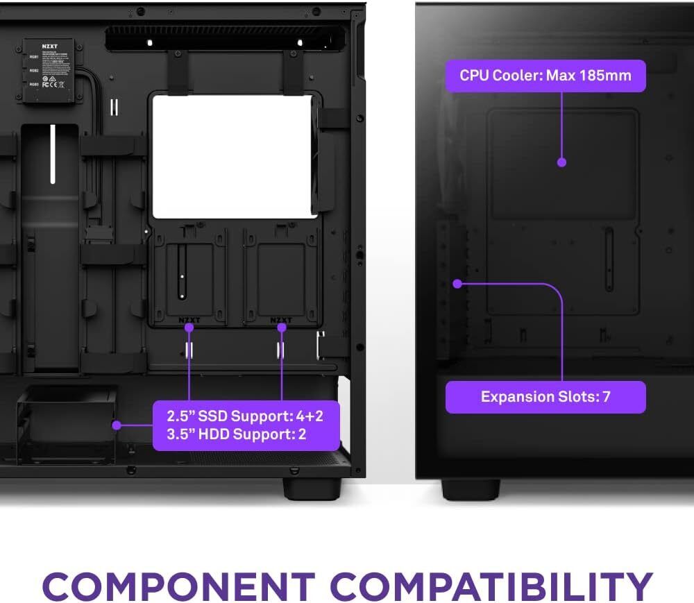 NZXT CM-H71EB-02 Computer case H7 Elite (2023) ATX Mid Tower Black Retail