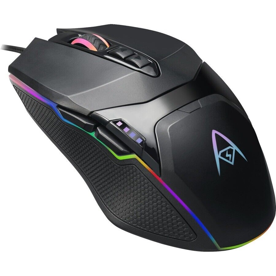 Adesso IMOUSE X5 Illuminated 7 Button Ambidextrous Gaming USB Mouse RGB 6400DPI