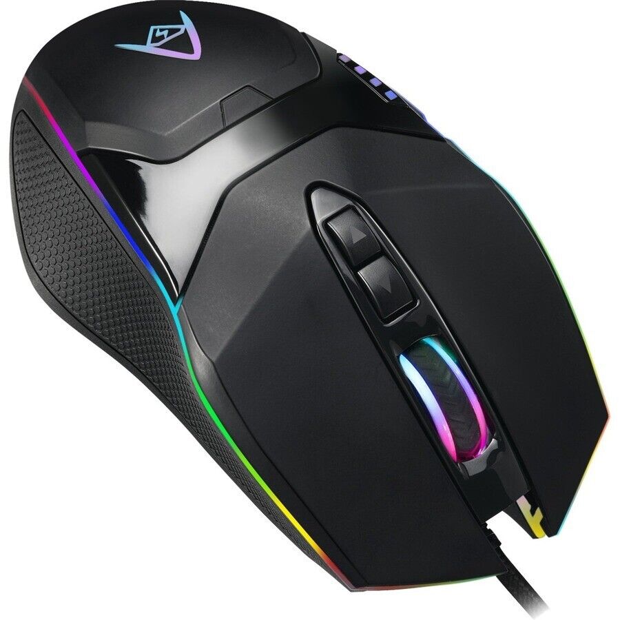 Adesso IMOUSE X5 Illuminated 7 Button Ambidextrous Gaming USB Mouse RGB 6400DPI
