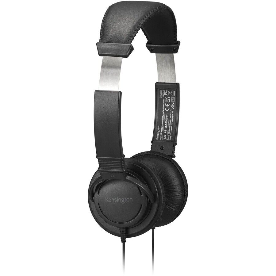 Kensington K33065WW Headset Stereo Classic w Mic Volume USB-A Wired Noice Cancel