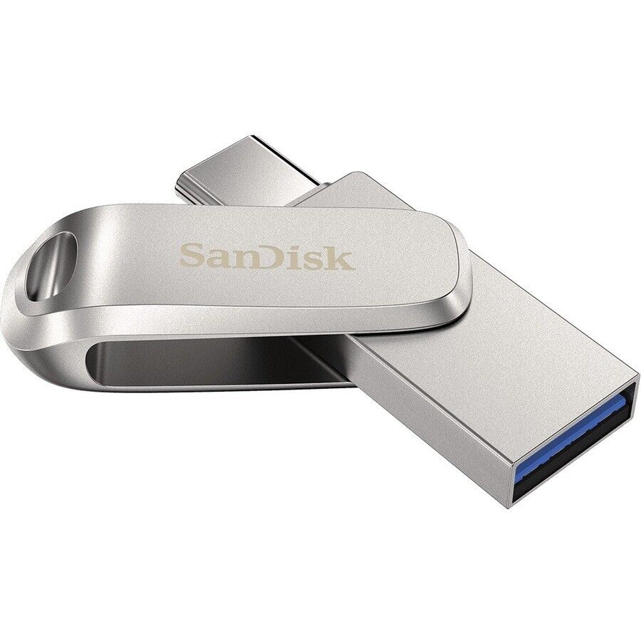 SanDisk SDDDC4-512G-A46 Ultra Dual Luxe USB-C 3.1 Flash Drive 512GB 150mb SILVER
