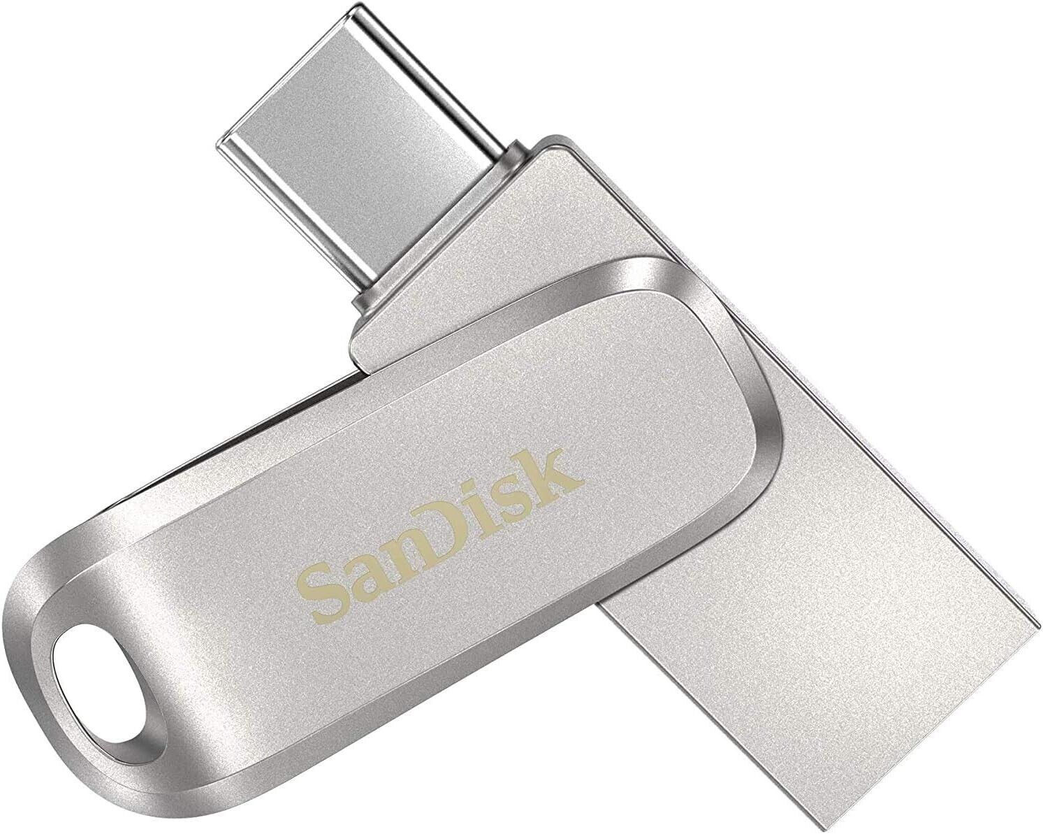 SanDisk SDDDC4-064G-A46 Ultra Dual Luxe USB-C 3.1 Flash Drive 64GB 150mb SILVER