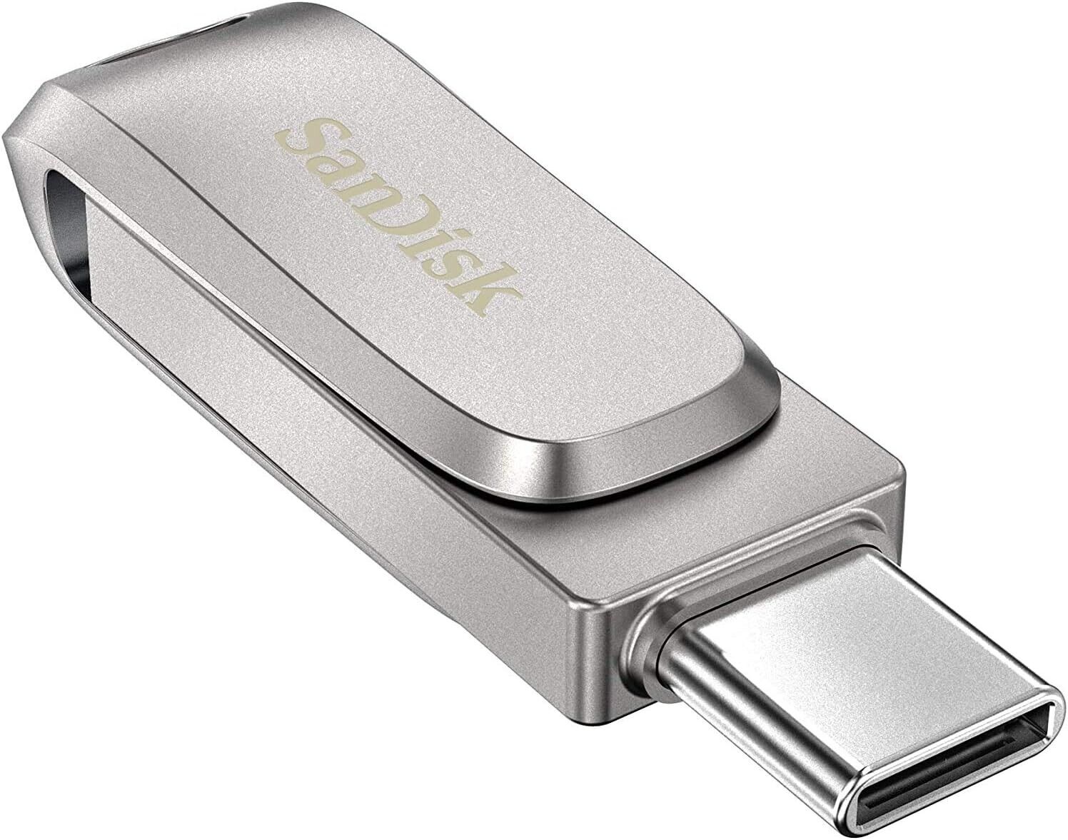 SanDisk SDDDC4-064G-A46 Ultra Dual Luxe USB-C 3.1 Flash Drive 64GB 150mb SILVER