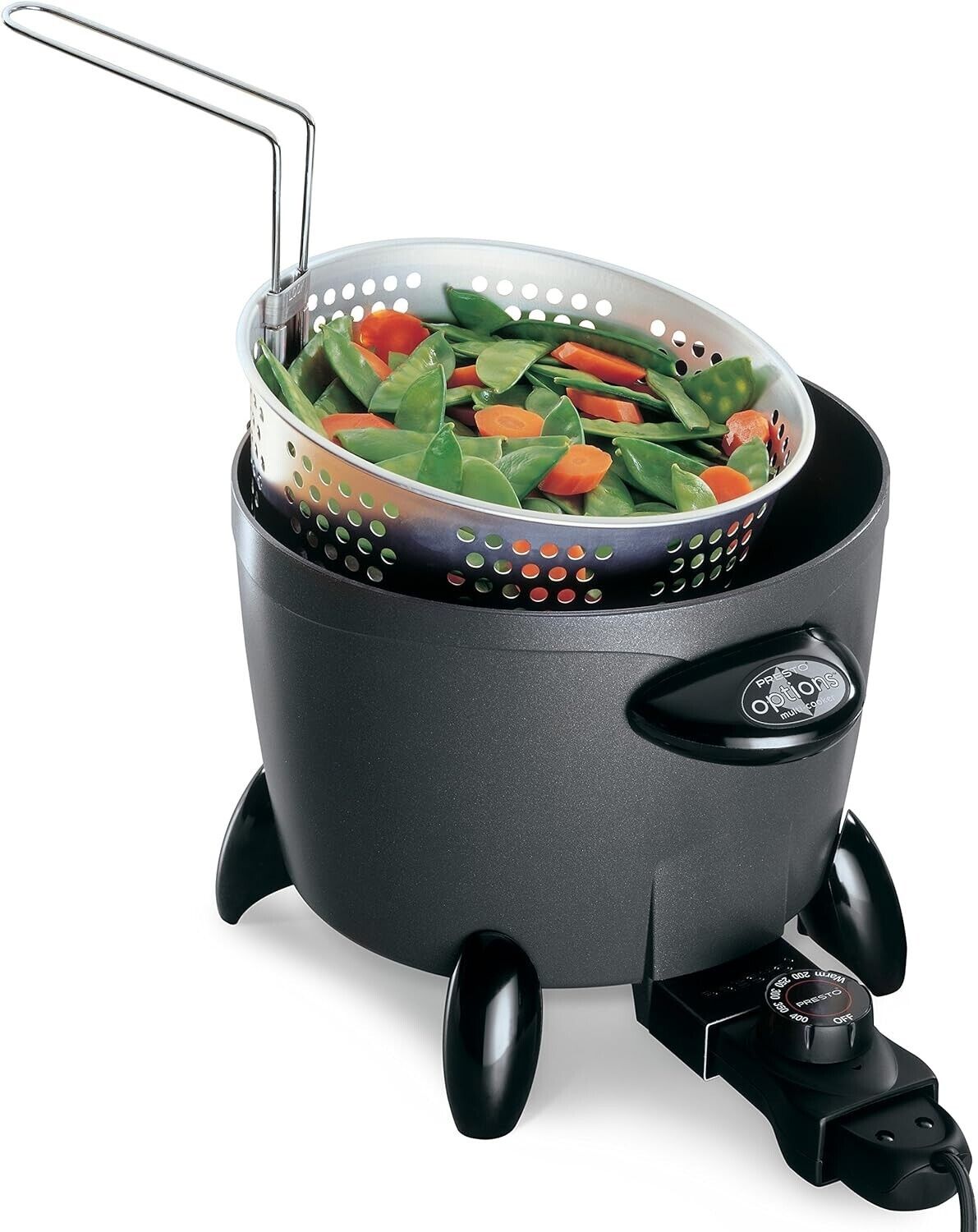 Presto 06003 Options Multi-Cooker Steamer Stew Roast Boil Deep Fry +Handy Basket