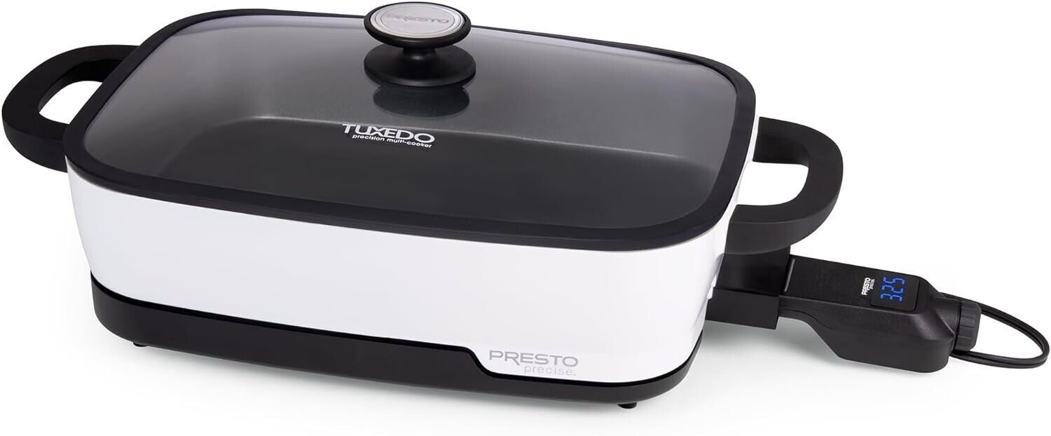 Presto 06854 Precise 16-Inch Tuxedo Digital Electric Skillet Multi-Cooker 400?F