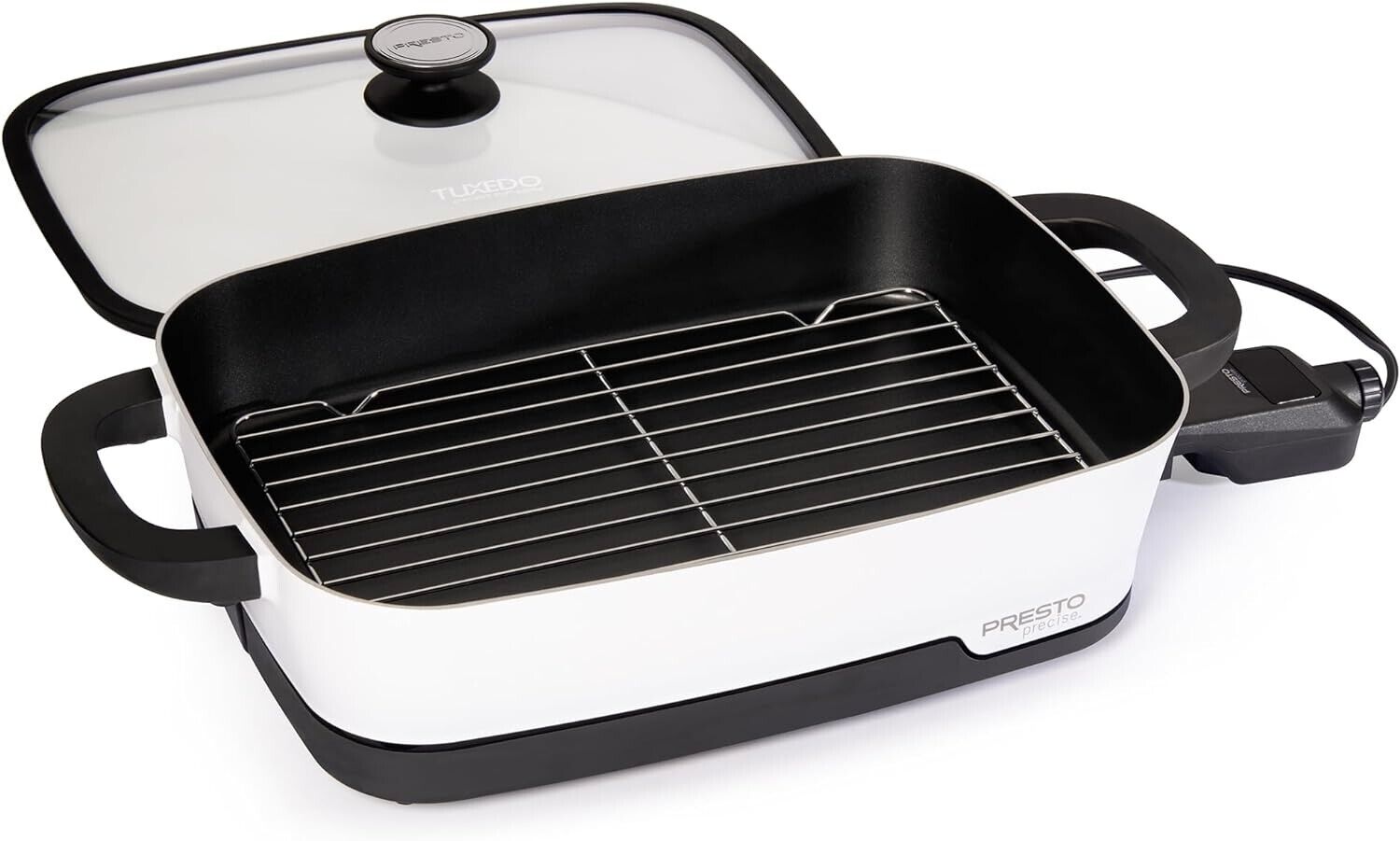 Presto 06854 Precise 16-Inch Tuxedo Digital Electric Skillet Multi-Cooker 400?F