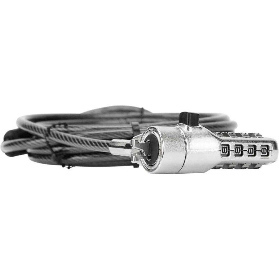 Targus ASP71GLX-S 6FT DEFCON Compact Cable Combination Lock Black Vinyl Steel