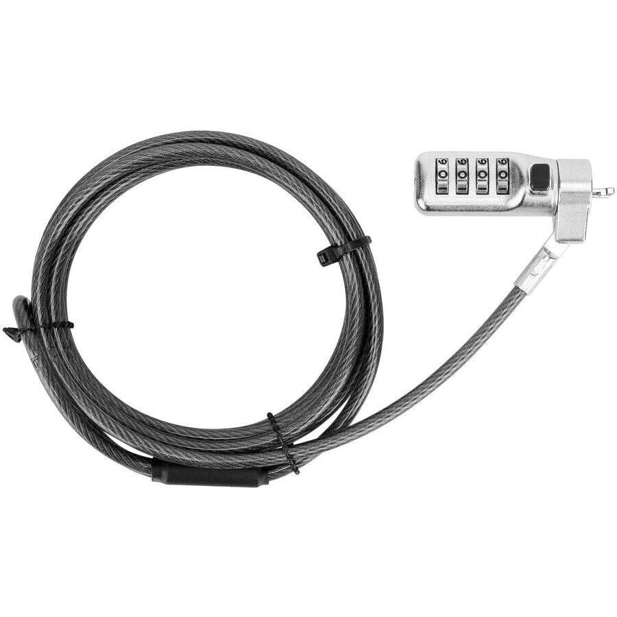 Targus ASP71GLX-S 6FT DEFCON Compact Cable Combination Lock Black Vinyl Steel