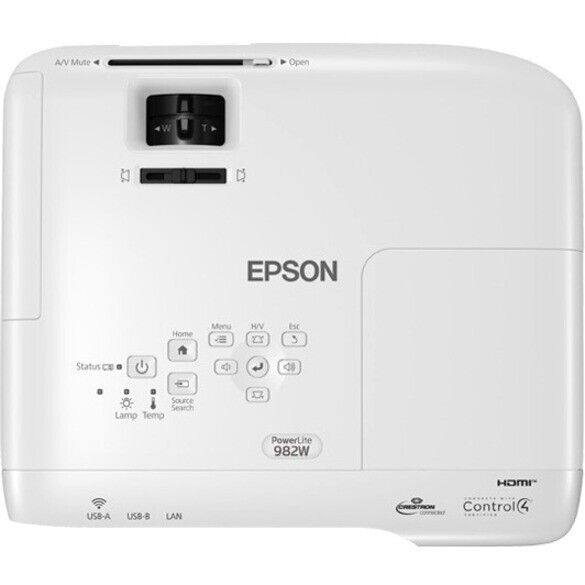 Epson V11H987020 PowerLite 982W LCD Projector 16:10 Ceiling 1280x800 HDMI USB