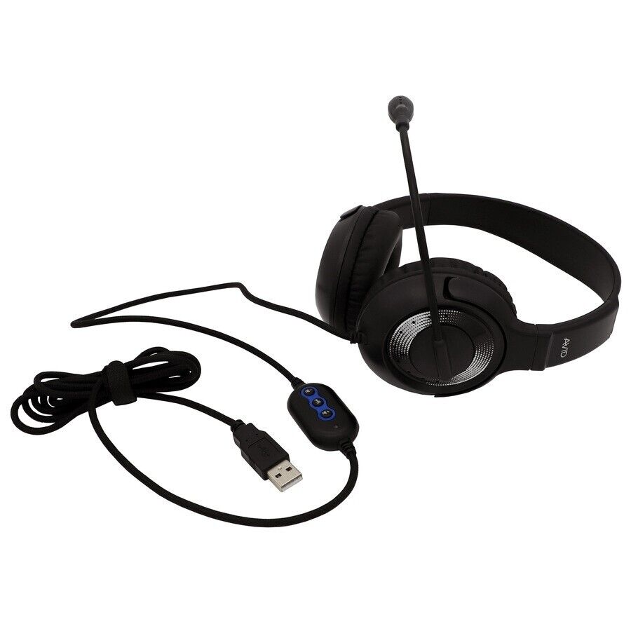 Avid 2AE55KLUSB Education AE-55 Over the Head Stereo Headset Noise Can Mic USB
