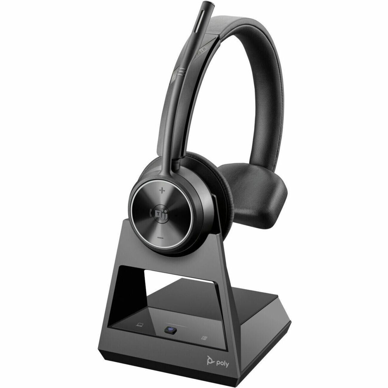 Poly 7E2L4AA#ABA Voyager 4310-M Wireless Bluetooth USB Stereo Headset w Stand