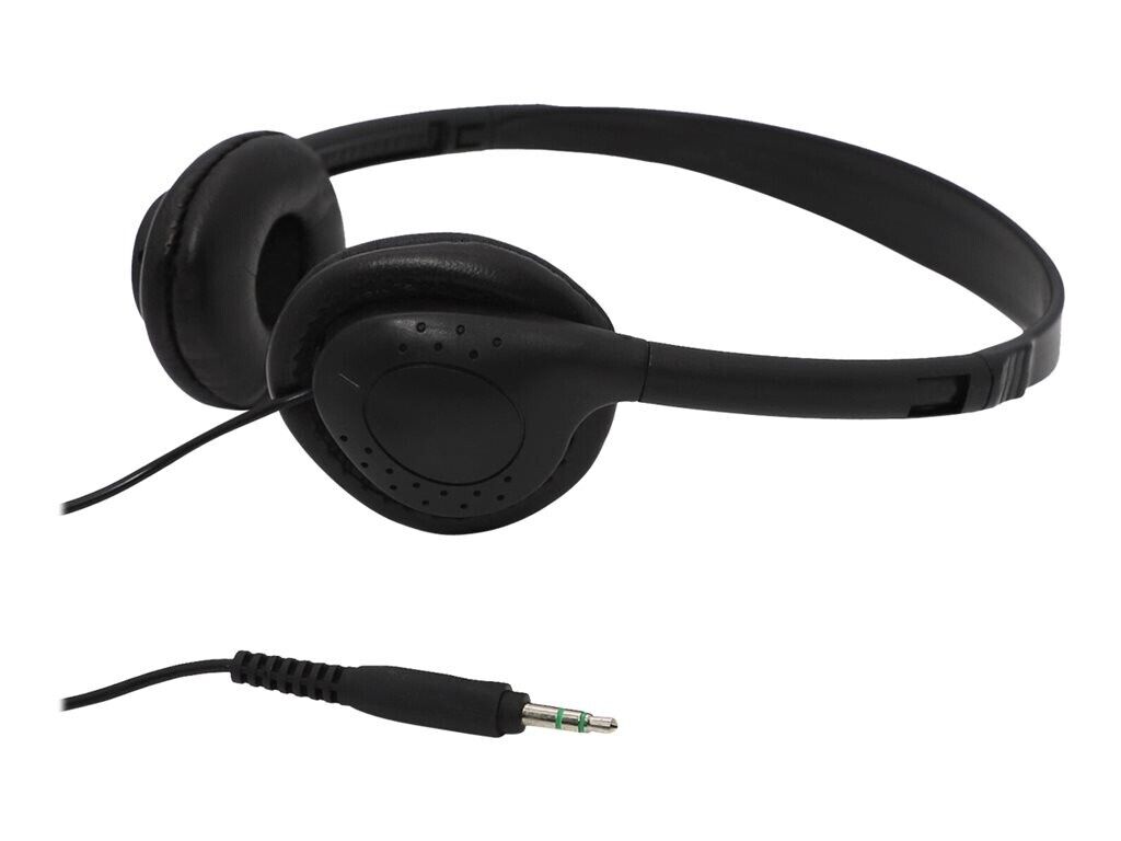 ErgoGuys 1AE6-711RSR-M32VNL AE-711V Stereo 3.5mm Headphone Vinyl Ear Pad Black