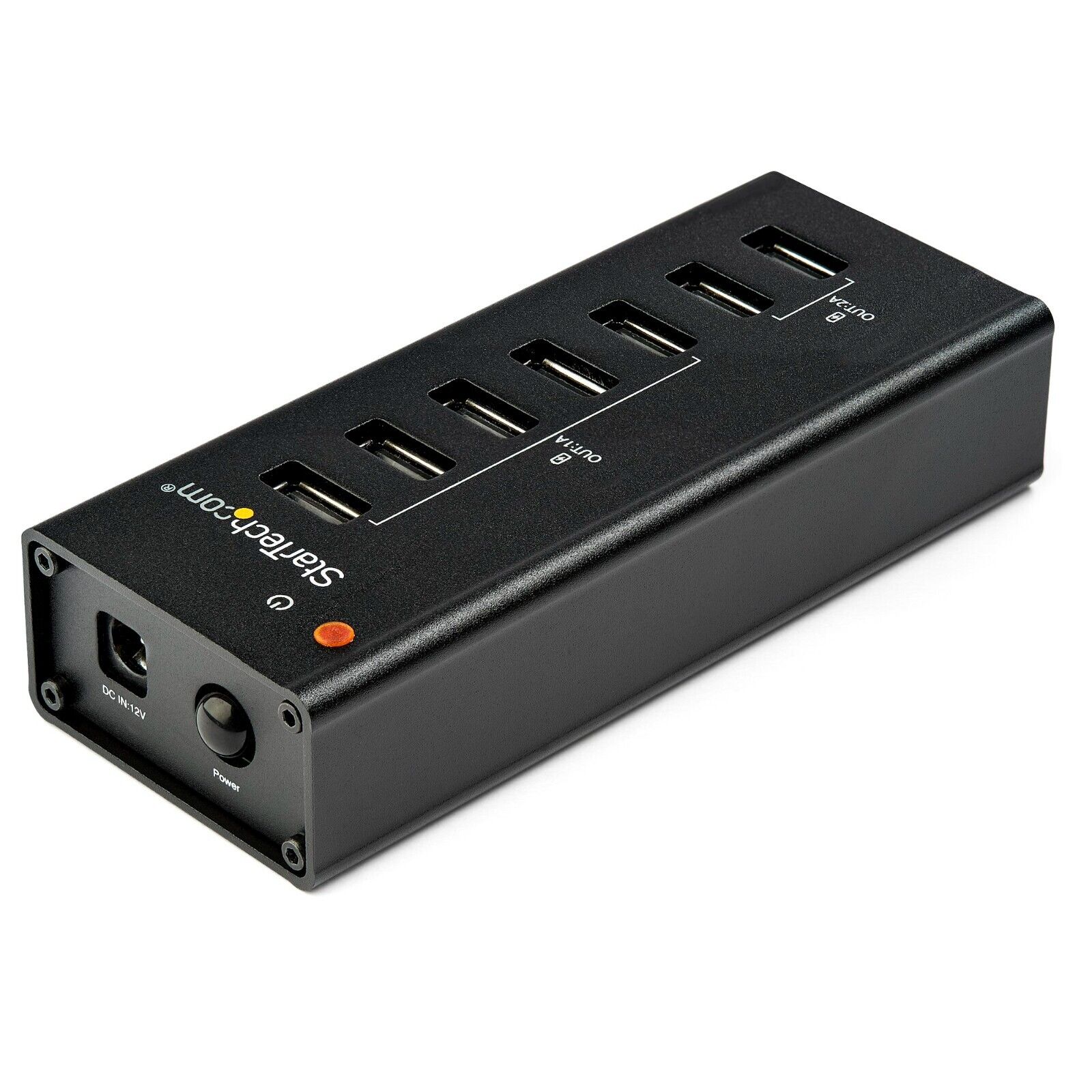 StarTech ST7C51224 7 Port USB Wall Mount Charging Station 5x 1A 2x 2A w US Power