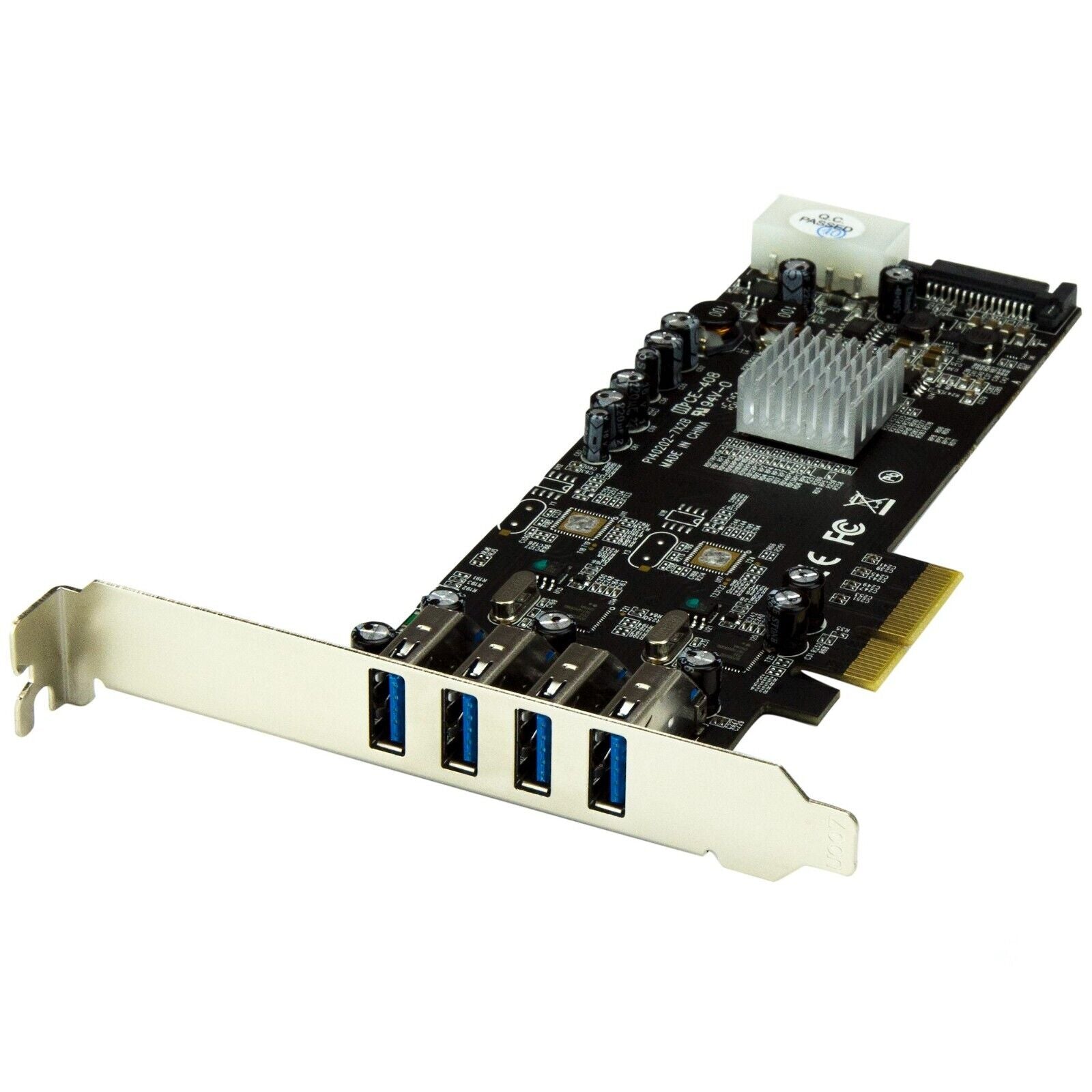 StarTech PEXUSB3S42V 4 Port USB 3.0 PCIe Card 2 Channels w/ LP4 SATA Power