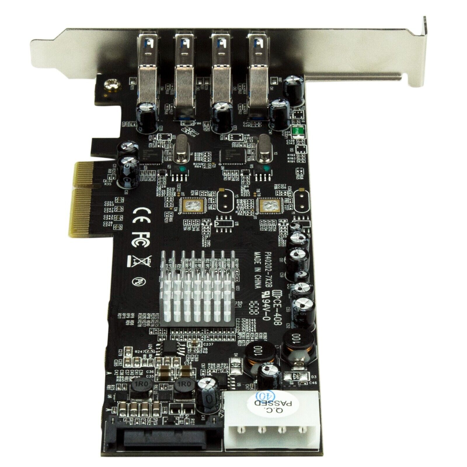 StarTech PEXUSB3S42V 4 Port USB 3.0 PCIe Card 2 Channels w/ LP4 SATA Power