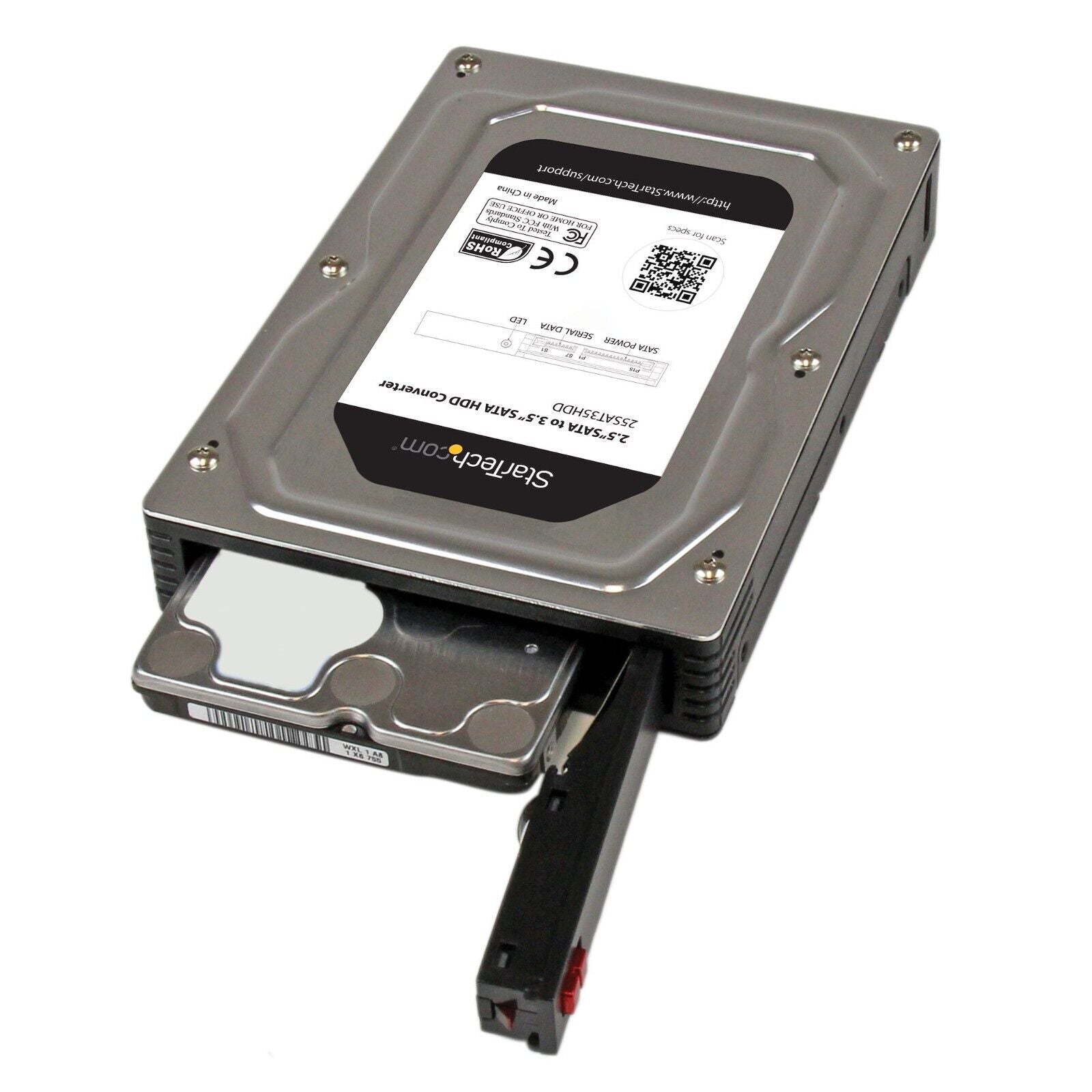 StarTech 25SAT35HDD 2.5" to 3.5" Aluminum SSD HDD Hard Drive Adapter Enclosure