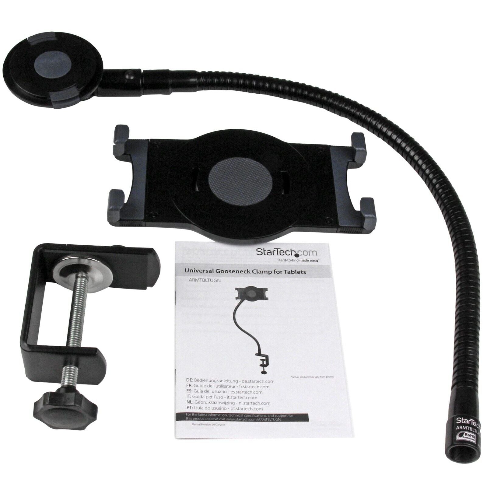 StarTech ARMTBLTUGN Gooseneck Tablet Holder Desk Clamp Mount Bendable Tablet Arm
