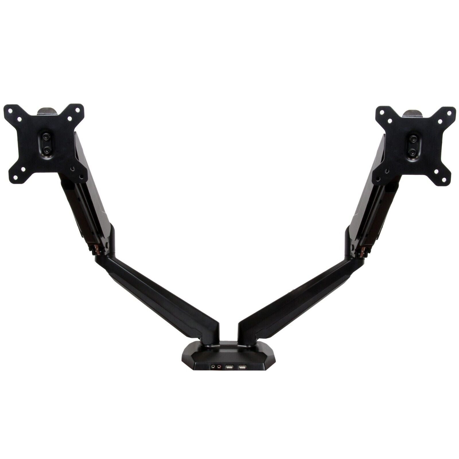 StarTech ARMSLIMDUO Dual 32" Monitor Arm w USB Audio Desk Clamp VESA Mount SILV
