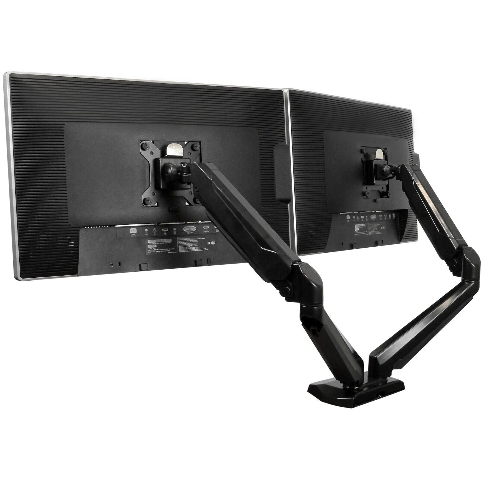 StarTech ARMSLIMDUO Dual 32" Monitor Arm w USB Audio Desk Clamp VESA Mount SILV