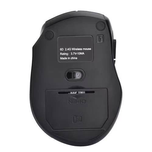 4XEM 4XWLSMS1 Wireless 5 Buttons Black Optical 2.4GHz Right Hand Mouse