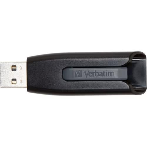 Verbatim 49174 64GB Store N Go V3 USB 3.2 Gen1 Flash Drive Retractable Conn Gray