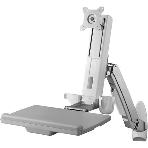 Amer Mounts AMR1AWS Sit Stand Combo Workstation Wall Mount for 32" Wide Monito