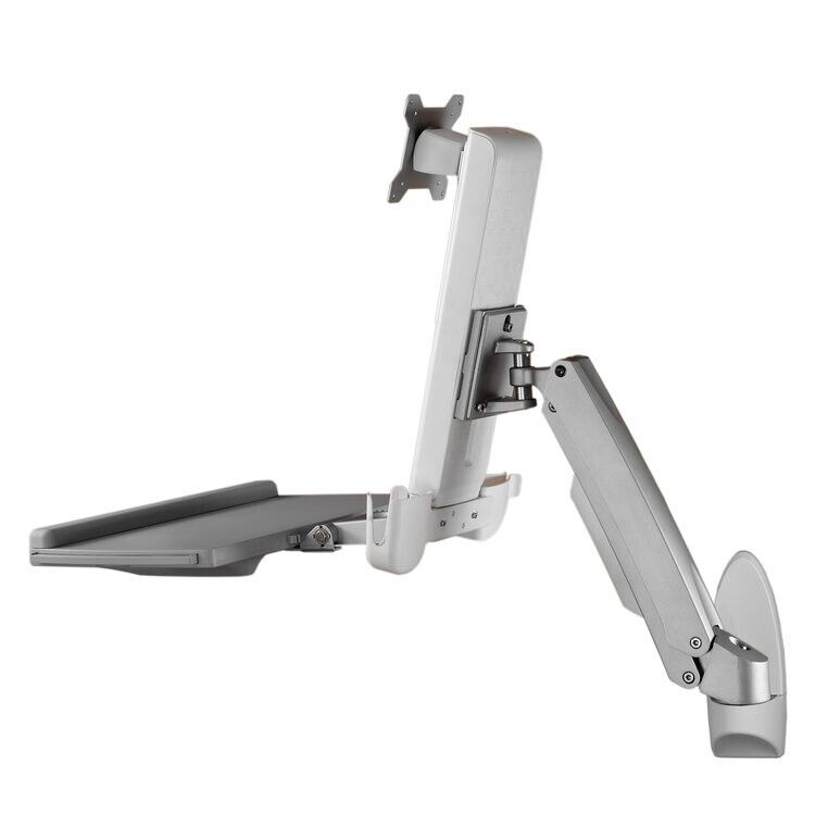 Amer Mounts AMR1AWS Sit Stand Combo Workstation Wall Mount for 32" Wide Monito
