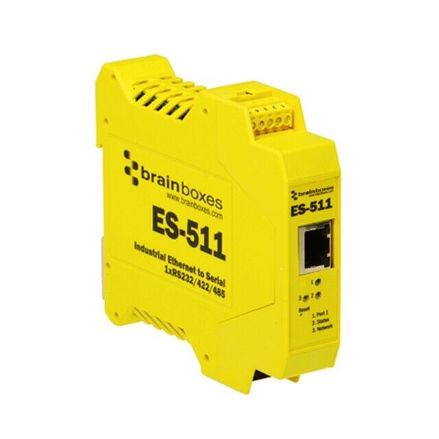 Brainboxes ES-511 1 Port Industrial Ethernet to Serial RS232/422/485 DIN Rail